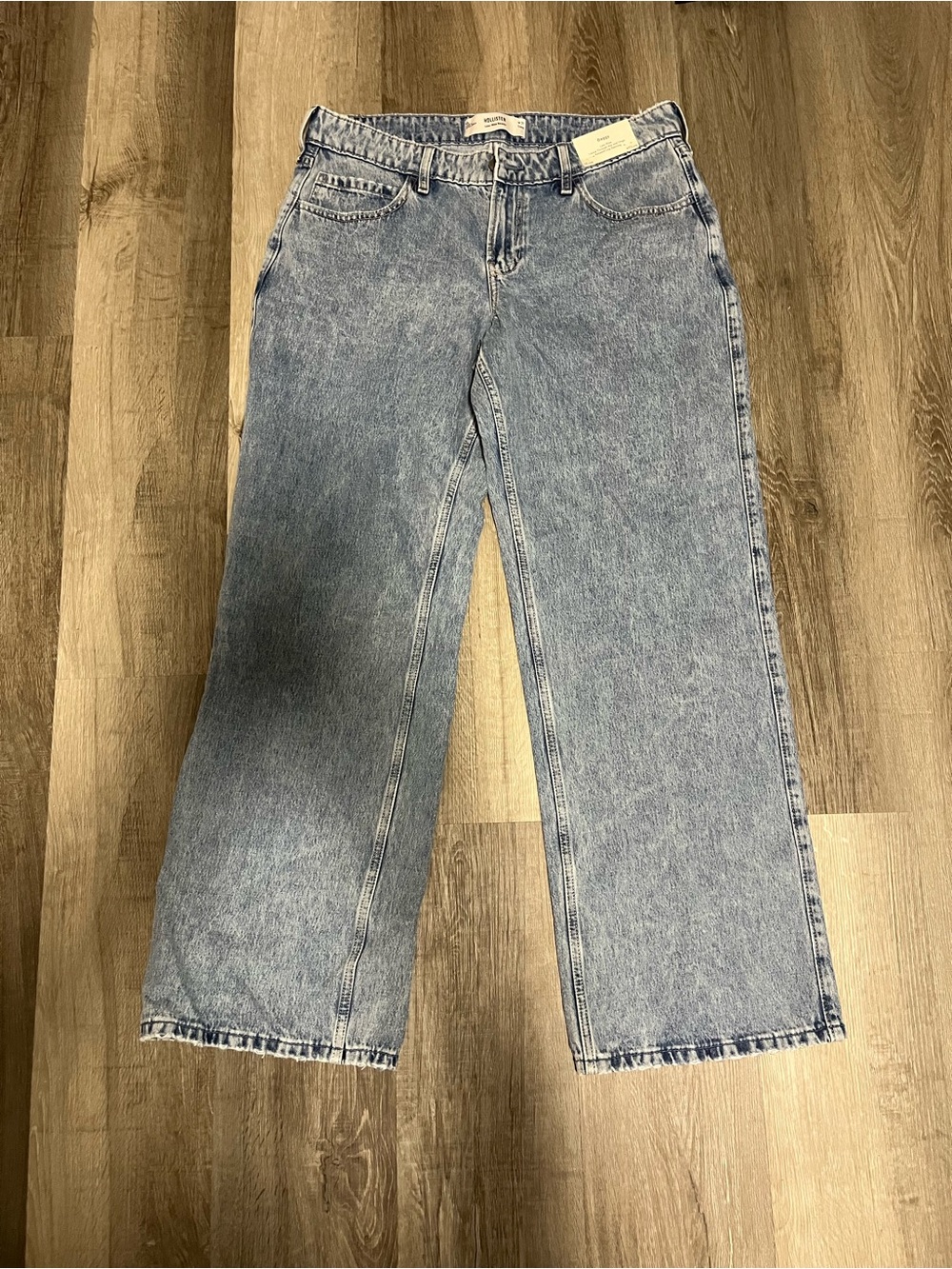 Y2K Hollister Low-Rise Baggy Jeans Light Wash Denim Women's Size 12 Long W31